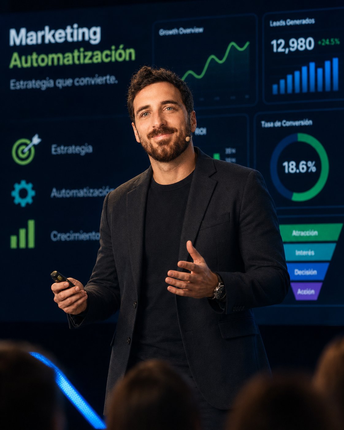 Daniel Fernández presentando estrategia Agencia Optimiza